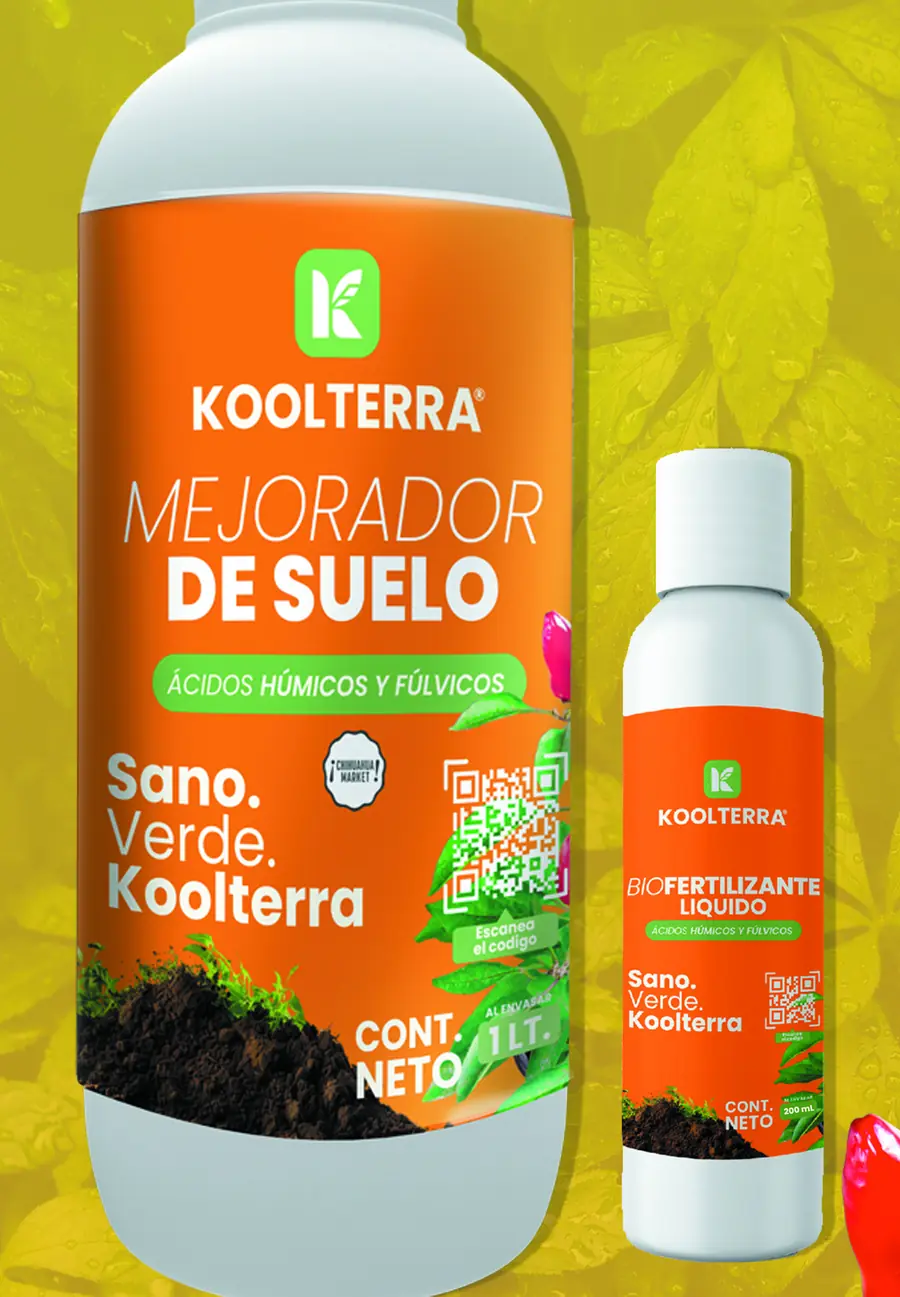Botella de 1 litro de mejorador de suelo líquido Koolterra